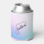 Zuster hart- en pastelkleuren blikjeskoeler (Blikje Voorkant)