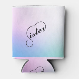 Zuster hart- en pastelkleuren blikjeskoeler