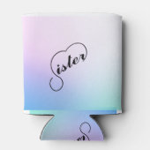 Zuster hart- en pastelkleuren blikjeskoeler (Achterkant)