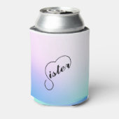 Zuster hart- en pastelkleuren blikjeskoeler (Blikje Achterkant)