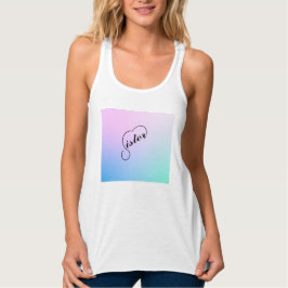 Zuster hart- en pastelkleuren tanktop