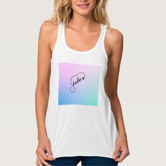 Zuster hart- en pastelkleuren tanktop (Voorkant)