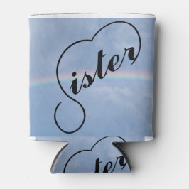 Zuster hart en regenboog blikjeskoeler