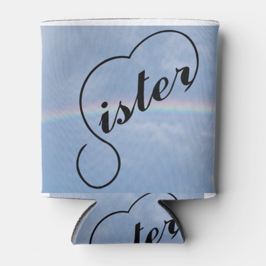 Zuster hart en regenboog blikjeskoeler (Voorkant)