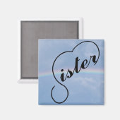 Zuster hart en regenboog magneet (Voorkant / Achterkant)