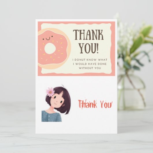 Zuster Hartelijk dank!  Bedankkaart (Staand voorkant)