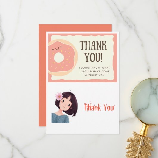 Zuster Hartelijk dank!  Bedankkaart (Voorkant / Achterkant in situ)