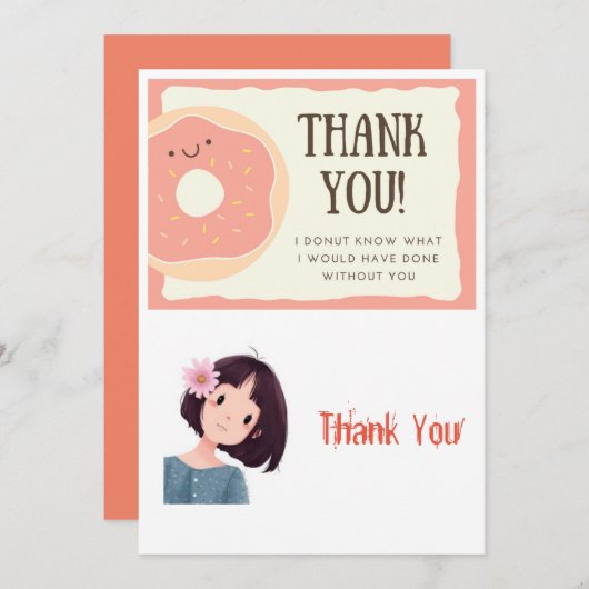 Zuster Hartelijk dank!  Bedankkaart (Voorkant / Achterkant)