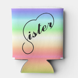 Zuster hartkleurig regenboog blikjeskoeler