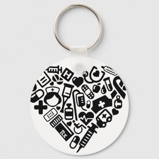 Zuster HEART Sleutelhanger (Voorkant)