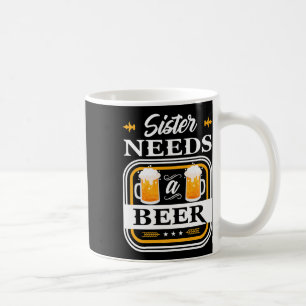 Zuster heeft een bierbride en bruindrenkers nodig koffiemok