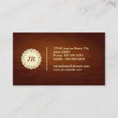 Zuster - Hout Grain Monogram Visitekaartje (Achterkant)