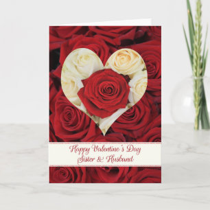 Zuster & Husband Happy Valentine's Day Rozen Feestdagen Kaart