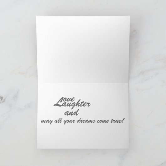 ZUSTER/HUWELIJK OP DE TROUWDAG KAART (Binnen)