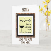 ZUSTER IK BEN EEN WINNAAR VOOR IK HEB JOU-GELUKKIG KAART (Gele Bloem)