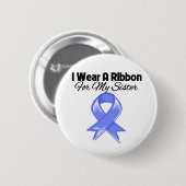 Zuster - ik Draag Periwinkle Ribbon Ronde Button 5,7 Cm (Voorkant /achterkant)