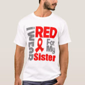 Zuster - ik Draag rode lint T-shirt (Voorkant)