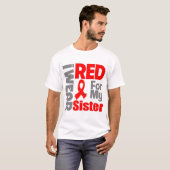 Zuster - ik Draag rode lint T-shirt (Voorkant volledig)