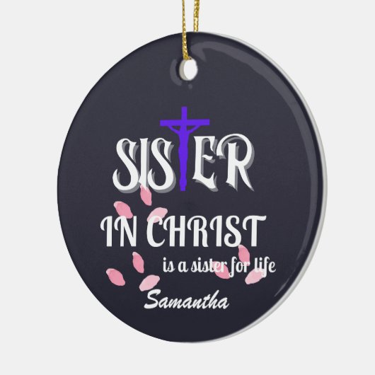 Zuster in Christelijke hars Keramisch Ornament (Links)