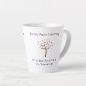 Zuster in de wet, bedoel je de wereld! latte mok (Rechterhoek)