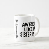 Zuster in de wet Funny Brotherhood Day Gift Dad Jo Koffiemok (Voorkant rechts)