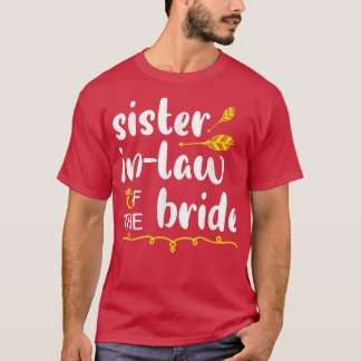 Zuster in de wet van de Bride Groom Happy Wedding T-shirt