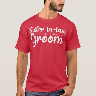 Zuster in de wet van de Groom Wedding Party Matchi T-shirt