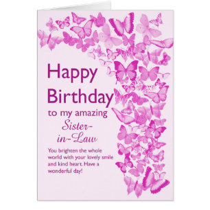 Zuster in Law Birthday Butterflies