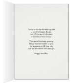 Zuster in Law Birthday met Scroll and Flowers (Binnen (Rechts))