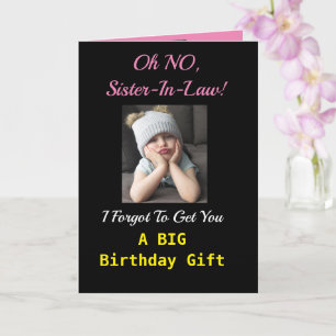 Zuster-in-Law Funny Birthday Cute Girl Card Kaart