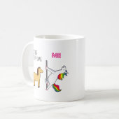 Zuster in Law Funny Unicorn Birthday Koffiemok (Voorkant links)