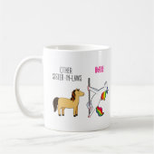 Zuster in Law Funny Unicorn Birthday Koffiemok (Links)