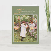 Zuster-in-law-Moederdag, meisjes in de Vloertuin Kaart (Voorkant)