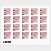 Zuster in Law Poem - 50th Birthday Vierkante Sticker (Vel)
