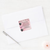 Zuster in Law Poem - 50th Birthday Vierkante Sticker (Envelop)