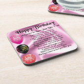 Zuster in Law Poem - Happy Birthday Design Drankjes Onderzetter (Linkerzijde)