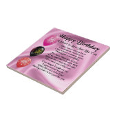 Zuster in Law Poem - Happy Birthday Design Tegeltje (Zijkant)