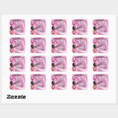 Zuster in Law Poem - Happy Birthday Design Vierkante Sticker (Vel)