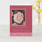 Zuster in Wet Sympathische kaart met Rozen (Gele Bloem)