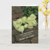 Zuster in Wet Sympathische kaart met Rozen (Gele Bloem)