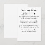 zuster in wording kaart (Voorkant / Achterkant)