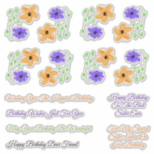 Zuster Inlaw en vrienden Verjaardagswensen Sticker