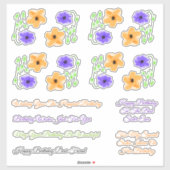 Zuster Inlaw en vrienden Verjaardagswensen Sticker (Vel)