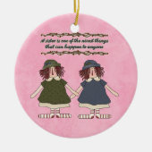 Zuster-inspiratie-siermiddel Keramisch Ornament (Voorkant)