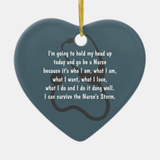 Zuster Inspirerend kerstcadeau voor hart Keramisch Ornament (Voorkant)