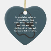 Zuster Inspirerend kerstcadeau voor hart Keramisch Ornament (Achterkant)