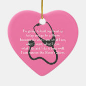 Zuster Inspirerend roze kerst cadeau voor het hart Keramisch Ornament (Achterkant)