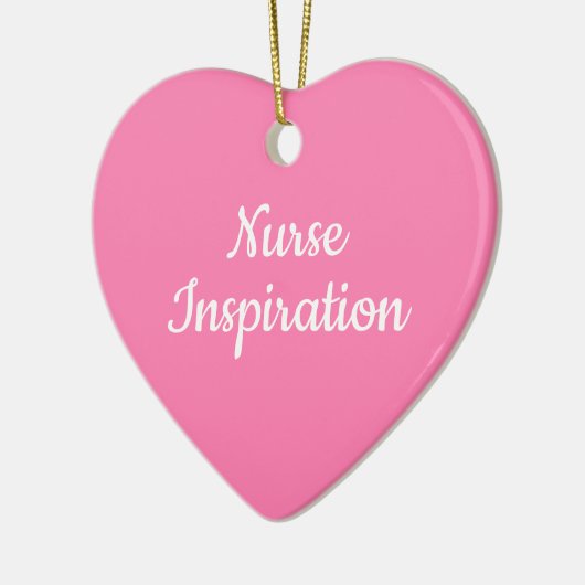 Zuster Inspirerend roze kerst cadeau voor het hart Keramisch Ornament (Links)