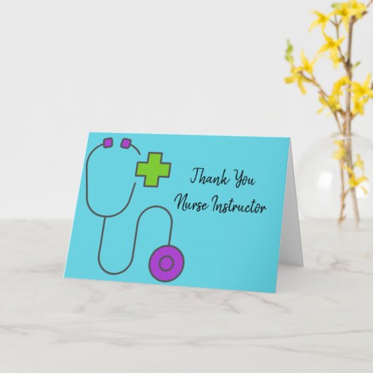 Zuster Instructeur Dank u Kaart (Gele Bloem)