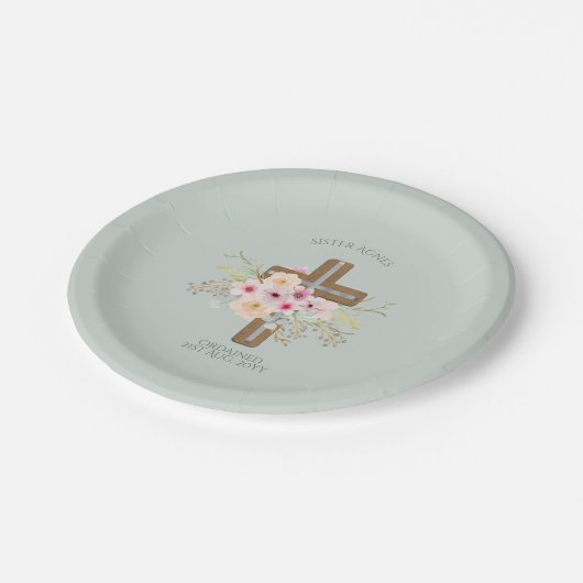 ZUSTER - Inzegening of Jubileum - Bloemkruis Papieren Bordje (Gekanteld)